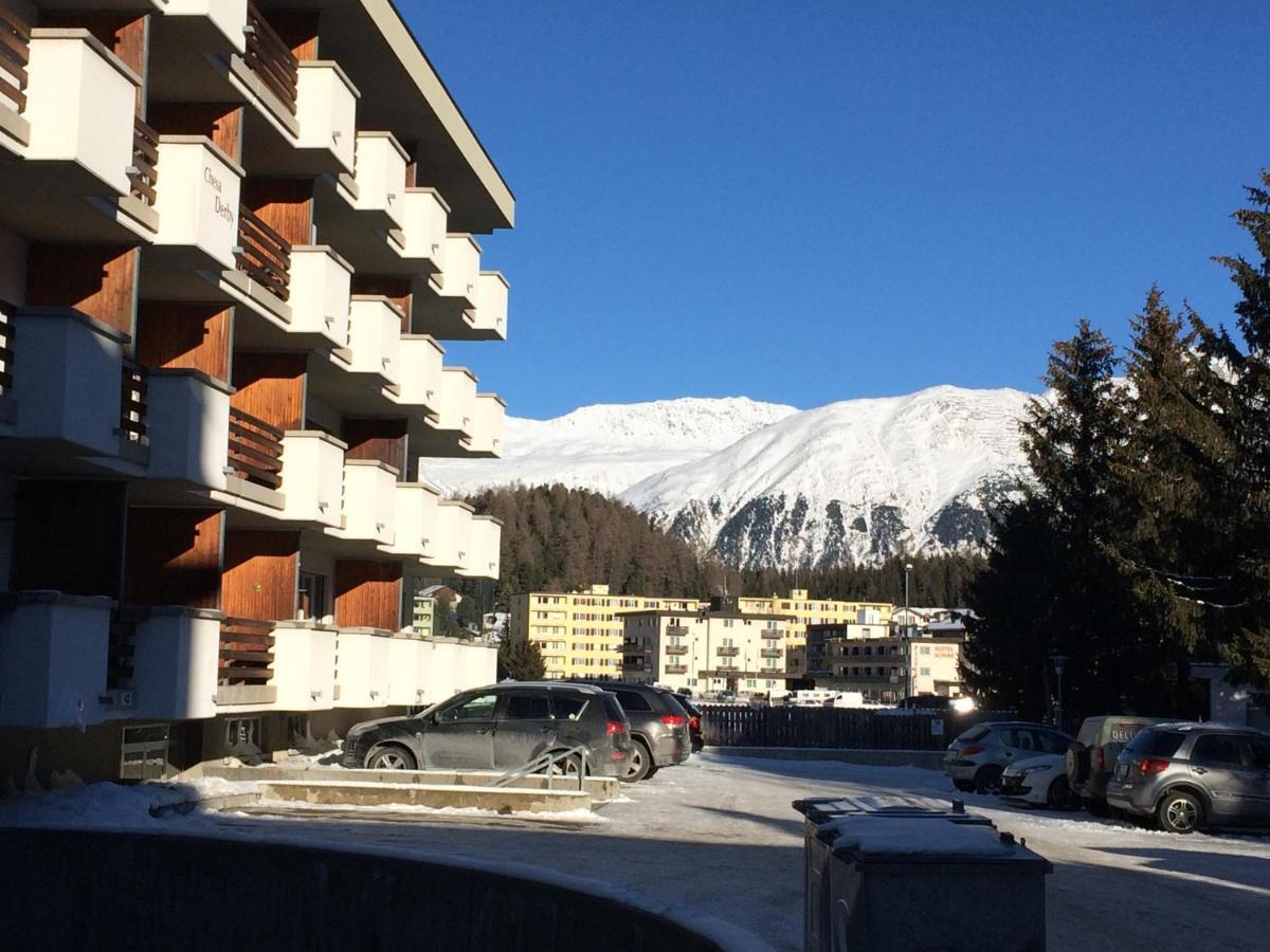 Zentrale Wohnung In St. Moritz Mit Grossem Balkon Luaran gambar